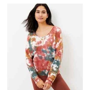 Lou and Grey Loft Cotton Tie Dye Sweater medium
